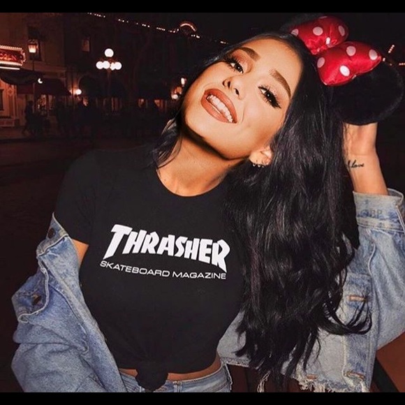 thrasher skate mag olive boyfriend fit T-shirt - Picture 4 of 5